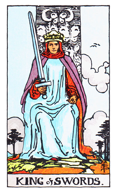 Rider Waite Tarot Card image of 'The King of Swords'